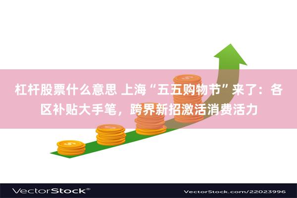 杠杆股票什么意思 上海“五五购物节”来了：各区补贴大手笔，跨界新招激活消费活力