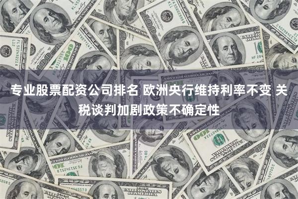 专业股票配资公司排名 欧洲央行维持利率不变 关税谈判加剧政策不确定性