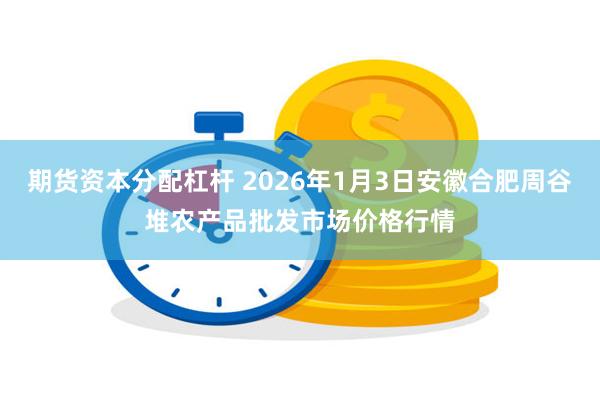 期货资本分配杠杆 2026年1月3日安徽合肥周谷堆农产品批发市场价格行情