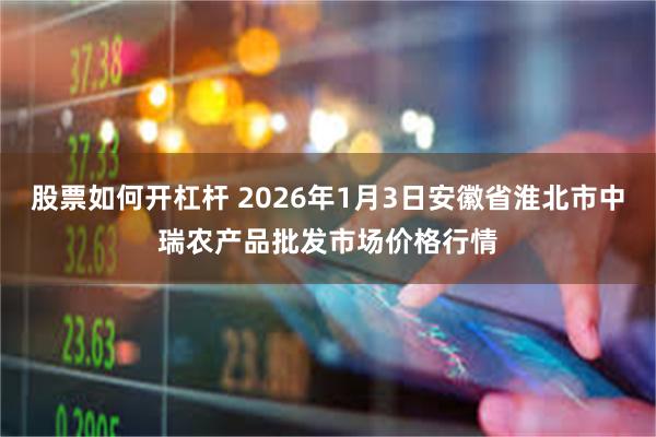 股票如何开杠杆 2026年1月3日安徽省淮北市中瑞农产品批发市场价格行情